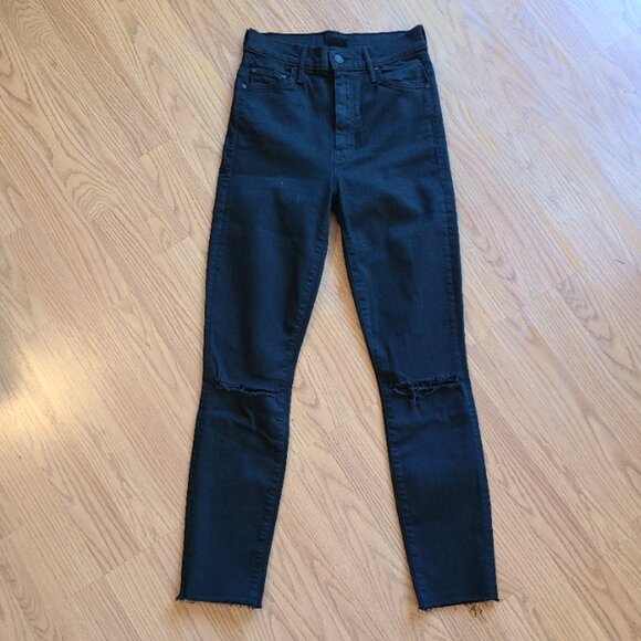 NEW MOTHER DENIM THE SWOONER DAGGER ANKLE FRAY JEAN HIGH RISE SKINNY STRAIGHT 24 - Picture 2 of 10